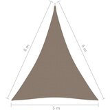  Jedro za zaštitu od sunca od tkanine trokutasto 5 x 6 x 6 m smeđe-sivo - Sivo-smeđa 5 x 6 x 6 m 1 | shoptok.hr
