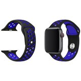 Chameleon Silikonski pašček Sport za Apple Watch, 42/44/45 mm, črno-moder | Shoptok.si