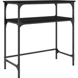 Maison Chic konzolna miza - miza ob steni črna 75x35,5x75 cm inženirski les, (21786318) Cene