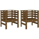 Maison Chic Vrtni Stoli - Stol za vrt 2 kosa medeno rjava 61,5x53x71 cm trdna borovina JS513, (21877255) | Shoptok.si