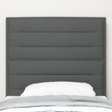 vidaXL LED vzglavnik zasnova linij temno siva 100 cm tkanina | Shoptok.si