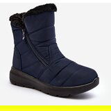 Boto Women's snow boots with zipper and fur lining navy blue Zeuna | Shoptok.si