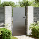 vidaXL Vrtna vrata Crna 105 x 175 cm Čelik s praškastim premazom | shoptok.hr
