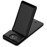 Ksix bežični punjač 3u1 15 W, brzo punjenje, Za Qi pametne telefone i Apple sat | shoptok.hr