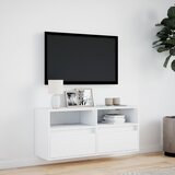  Zidni TV ormarić s LED svjetlima bijeli 100x31x45 cm | shoptok.hr