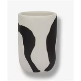 Mette Ditmer Denmark Crno-bijela keramička čašica za četkice za zube Icon -