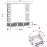  Povišeni krevet s mrežom i krovom Smeđa 164 x 40 x 123 cm PP | shoptok.hr