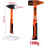 KMT Čekić za montažu, Plastična drška, 1.5kg | Eponuda.com