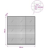  Gabion s žicom debljine 3,5 mm i mrežom 5x2,5 cm 150x20x150 cm | shoptok.hr