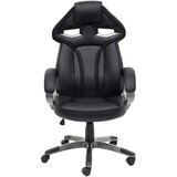 Hom`in pisarniški stol kovina, umetna masa, tekstil črna, siva | Shoptok.si