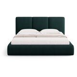 Mazzini Beds Tamno zeleni tapecirani bračni krevet s prostorom za odlaganje s podnicom 200x200 cm Brody – | shoptok.hr