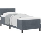 Box Spring krevet s madracem Tamno siva 80x200 cm Baršun | shoptok.hr
