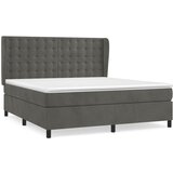 Maison Chic Box spring postelja - Vzmetna postelja z vzmetnico temno siva 180x200 cm žamet SL15751, (21904729) | Shoptok.si
