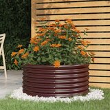 vidaXL visoka greda iz pra&scaron;no premazanega jekla 80x80x36 cm rjava cene