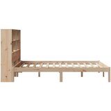 vidaXL Krevet s regalom za knjige bez madraca 120x200 cm od borovine | shoptok.hr