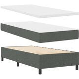 vidaXL Postelja s škatlo z ležiščem in klopjo temno siva 100x200 cm tkanina | Shoptok.si