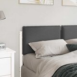  Tapecirani uzglavlje s uzglavljem Bijela i svijetlo siva 140 cm | shoptok.hr