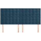  Uzglavlje tamnoplavo 160x5x118/128 cm baršunasto | shoptok.hr