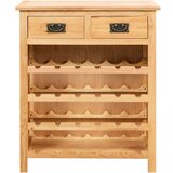 Ormarić za vino 72 x 32 x 90 cm od masivne hrastovine | shoptok.hr