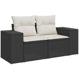  9-dijelni set vrtnih sofa s jastucima crni od poliratana bagrem | shoptok.hr
