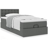 vidaXL Otomanski okvir kreveta s madraca tamnosivi 90x200cm od tkanine | shoptok.hr