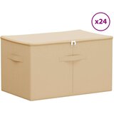  Kutija za spremanje 24 pcs Krem 55 x 35 x 32 cm Netkana tkanina - Krem 24 55 x 35 x 32 cm | shoptok.hr