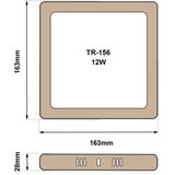  LED plafonsko svetlo BLOCK LED/12W/230V 4200K 16,3x16,3 cm braon | Eponuda.com