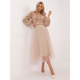 Italy Moda Skirt-DHJ-SD-19568.13X-beige | Shoptok.si