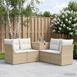 Set sofe 5 kom. Bež i krem bijela Poli Rattan i čelik | shoptok.hr