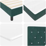 Box Spring Krevet s Madracem Tamno Zelena 140x190 cm Baršun | shoptok.hr