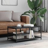 vidaXL Klubska miza Črna Orehovina 90 x 49 x 40 cm Konstruiran les Cene