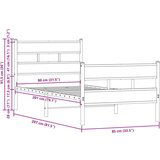 vidaXL Okvir kreveta bez madraca s uzglavljem i podnožjem 80x200 cm | shoptok.hr