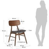 Kave Home Tamno sive/smeđe blagovaonske stolice u setu 2 kom u dekoru oraha Selia – | shoptok.hr