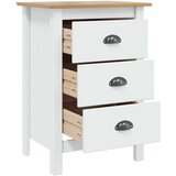  Nočna omarica HILL Bela in medena rjava 46 x 35 x 65 cm, (5000209417) | Shoptok.si