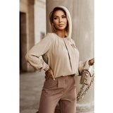 Fenzy Elegantna Srajca Z Okroglim Ovratnikom, Kaki | Shoptok.si