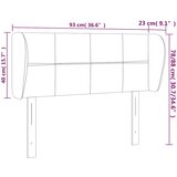  Uzglavlje s ušima tamnozeleno 93x23x78/88 cm baršunasto | shoptok.hr