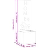 vidaXL Vrtno korito z dekorativno ploščo Črna 50 x 140 cm Mnogi jeklo | Shoptok.si