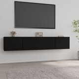 vidaXL TV omarica 2 kosa črna 80x30x30 inženirski les Cene