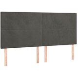 Maison Chic Posteljno vzglavje - Vzglavna omarica 4 kosa temno siv 80x5x78/88 cm žamet, (22078116) | Shoptok.si