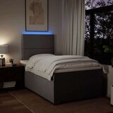 vidaXL Krevet s oprugama i madracem smeđesivi 120 x 190 cm od tkanine | shoptok.hr