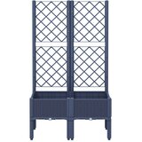  Vrtna sadilica s rešetkom plava siva 80 x 40 x 142 cm PP | shoptok.hr