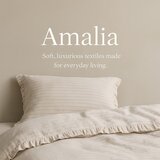 Mila Home Luxury Bež podaljšana posteljnina za zakonsko posteljo iz renforce bombaža 240x220 cm Amalia Striped – | Shoptok.si