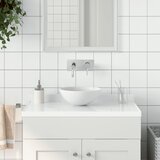 The Living Store Kopalniški umivalnik keramičen mat bele barve okrogel - Kopalniški Umivalnik, (21751128) | Shoptok.si