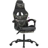  Gaming stol z oporo za noge črno in kamuflažno umetno usnje, (20699366) | Shoptok.si