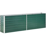 vidaXL Visoka greda pocinkano jeklo 240x40x77 cm zelena Cene