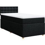 vidaXL Box spring postelja z vzmetnico črna 90x200 cm blago, (21291298) | Shoptok.si