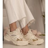 D/CEO UR/CEO Beige women's sports sneakers with glitter Maleda u
