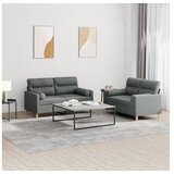 vidaXL 2-dijelni set sofa s jastucima tamnosivi od tkanine Cijene