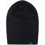 Ombre Męska zimowa czapka beanie z bawełnianej dzianiny – czarna | Shoptok.si