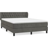 The Living Store Box spring posteljni z vzmetnico temno siv 140x190 cm žamet - Box Spring Postelja, (21491692) | Shoptok.si